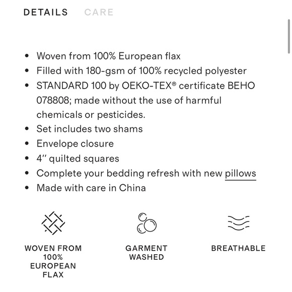 Quince European Quilted Sham Set *brand new* - Picture 5 of 5